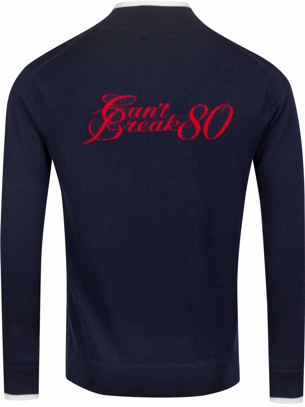 G/FORE Navy Knit Long-Sleeve Shirt with Red Script